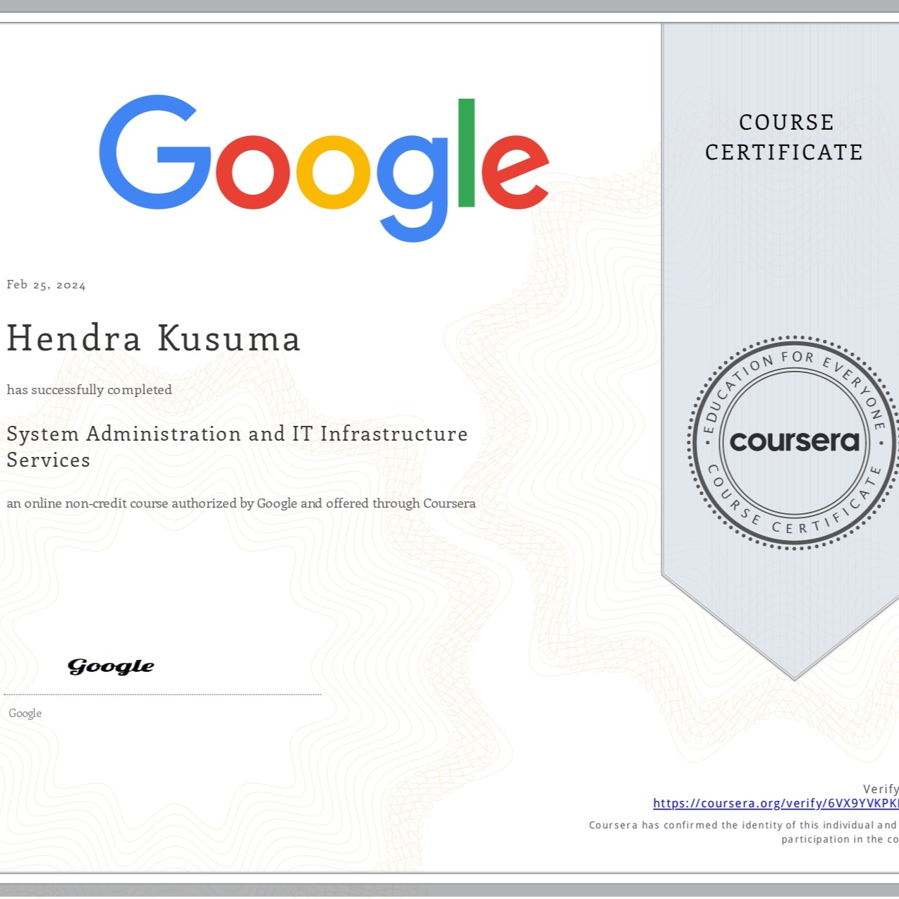 Google Coursera